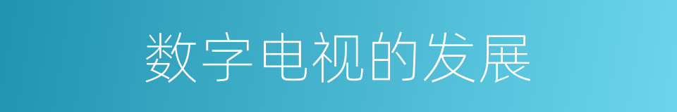 数字电视的发展的同义词