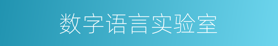 数字语言实验室的同义词