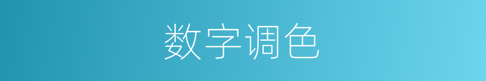 数字调色的同义词
