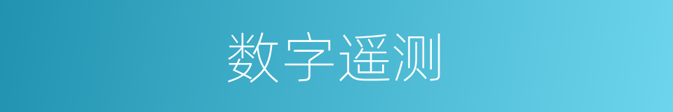 数字遥测的同义词
