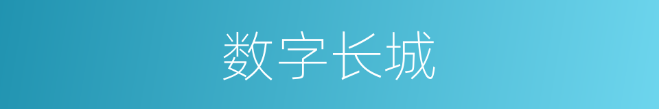 数字长城的同义词