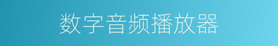 数字音频播放器的同义词