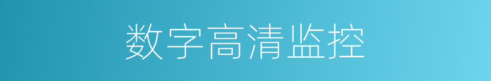 数字高清监控的同义词