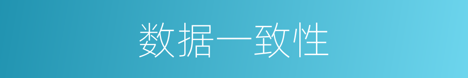 数据一致性的同义词