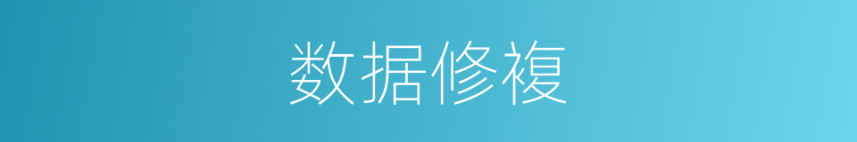 数据修複的同义词