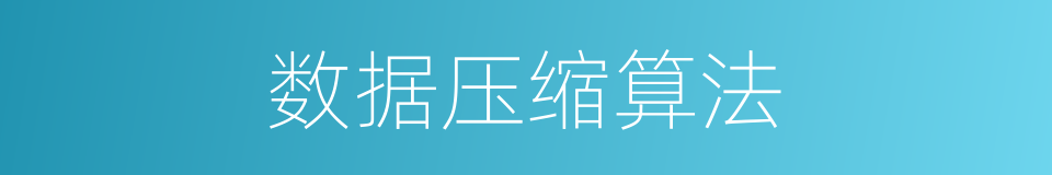 数据压缩算法的同义词