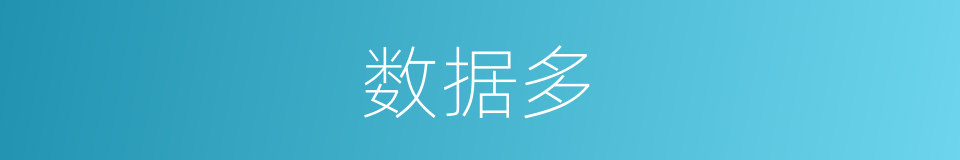 数据多的同义词