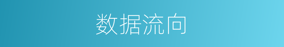 数据流向的同义词