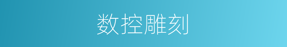 数控雕刻的同义词