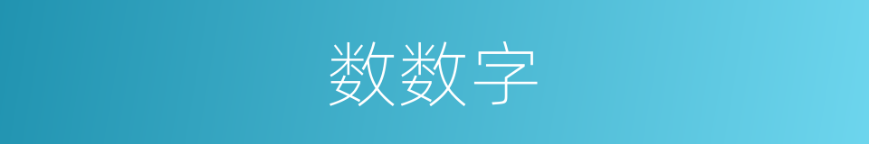 数数字的同义词