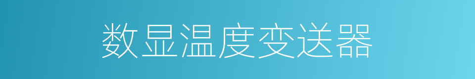 数显温度变送器的同义词