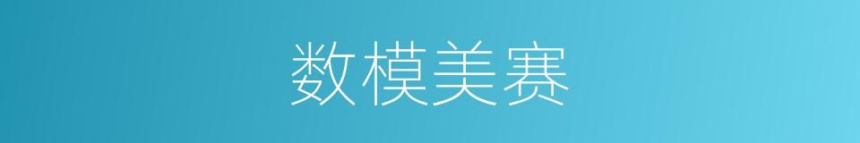 数模美赛的同义词