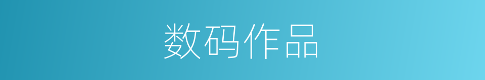 数码作品的同义词