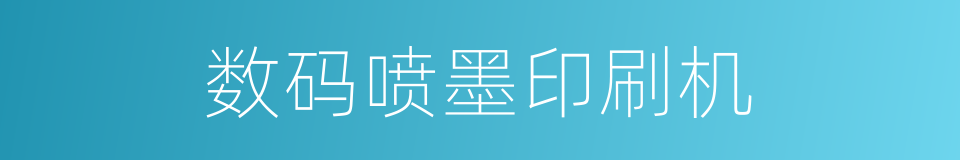 数码喷墨印刷机的同义词