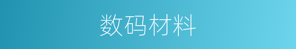 数码材料的同义词