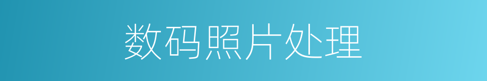 数码照片处理的同义词
