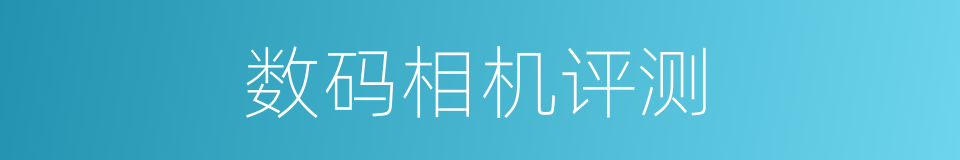 数码相机评测的同义词