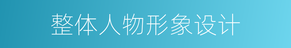整体人物形象设计的同义词