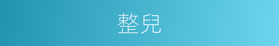 整兒的意思