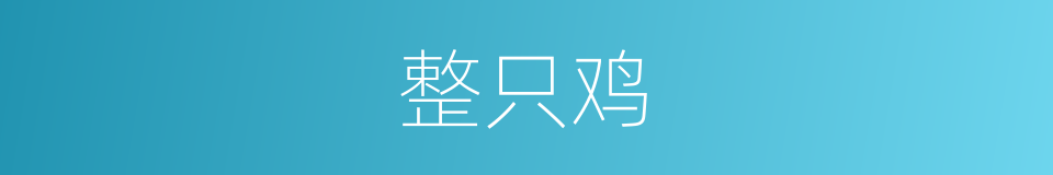整只鸡的同义词