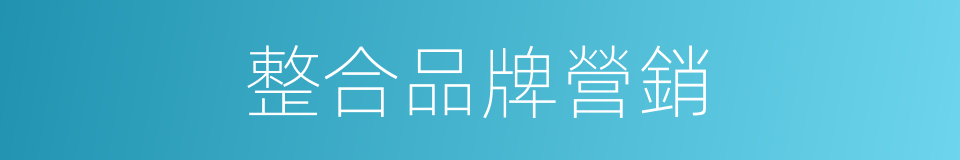 整合品牌營銷的同義詞