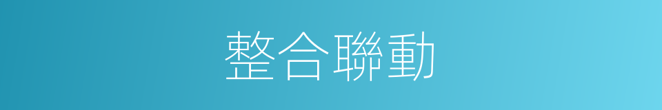 整合聯動的同義詞