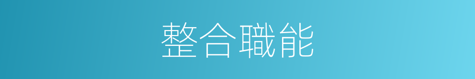 整合職能的同義詞