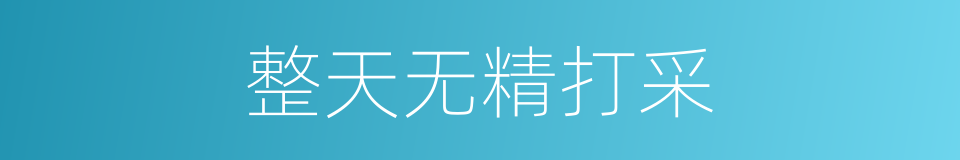 整天无精打采的同义词