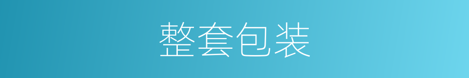 整套包装的同义词
