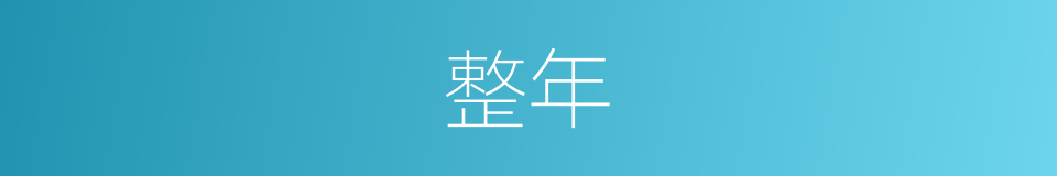 整年的意思