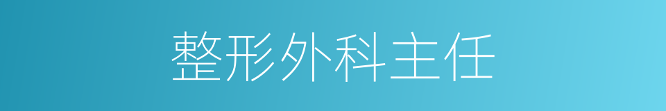 整形外科主任的同义词
