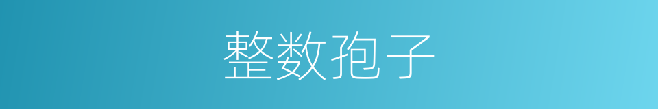 整数孢子的同义词