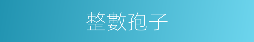 整數孢子的同義詞