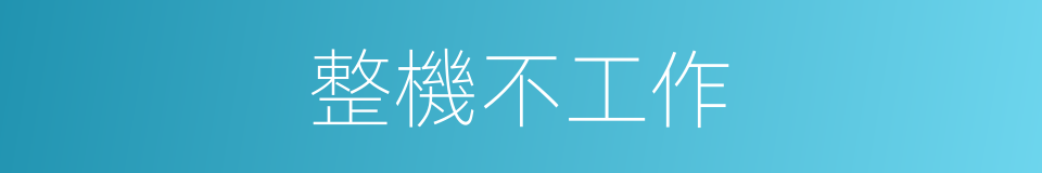 整機不工作的同義詞