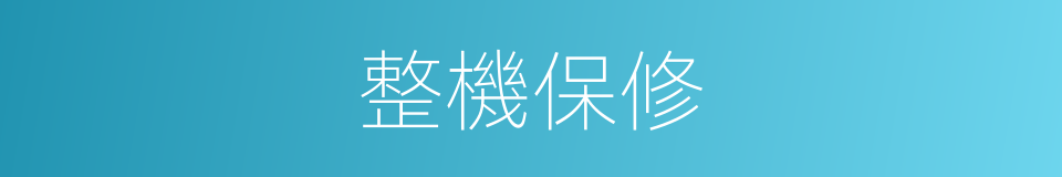 整機保修的同義詞