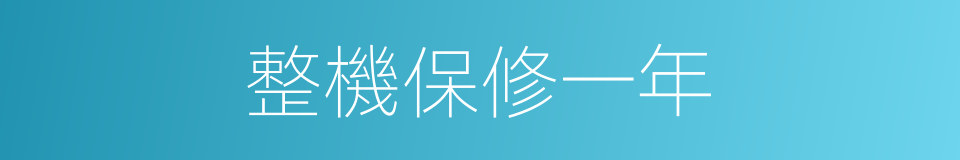 整機保修一年的同義詞