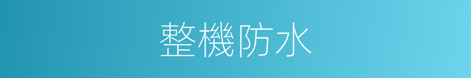 整機防水的同義詞