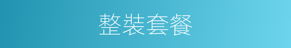 整裝套餐的同義詞