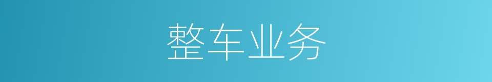 整车业务的同义词