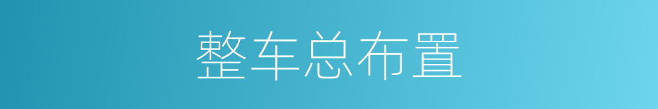 整车总布置的同义词