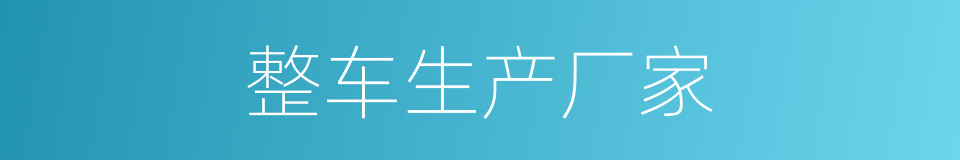 整车生产厂家的同义词