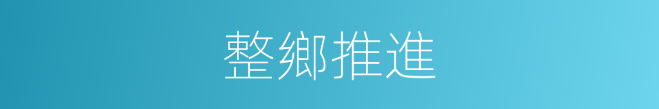 整鄉推進的同義詞
