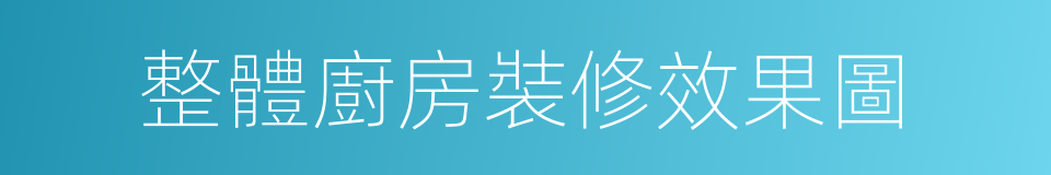 整體廚房裝修效果圖的同義詞