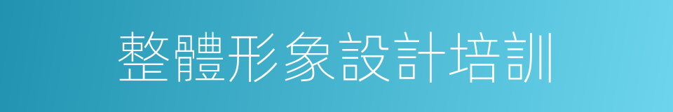整體形象設計培訓的同義詞