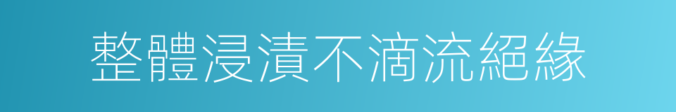 整體浸漬不滴流絕緣的同義詞