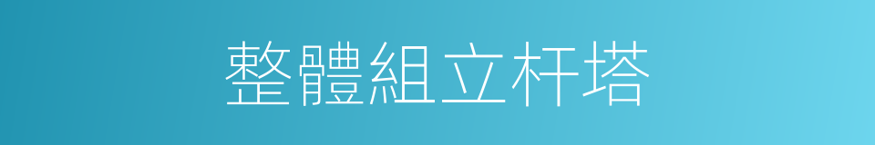 整體組立杆塔的同義詞