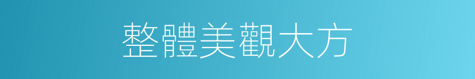 整體美觀大方的同義詞