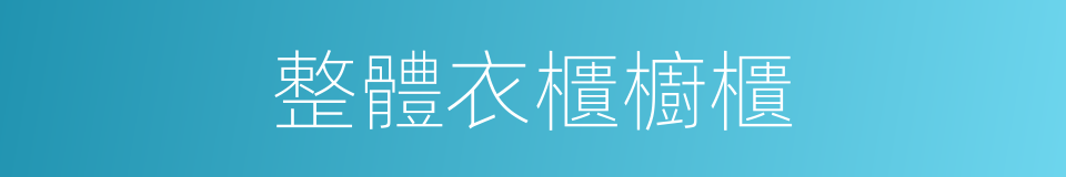 整體衣櫃櫥櫃的同義詞