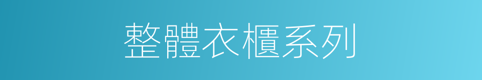 整體衣櫃系列的同義詞
