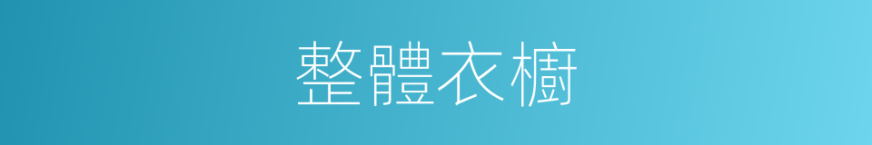 整體衣櫥的同義詞